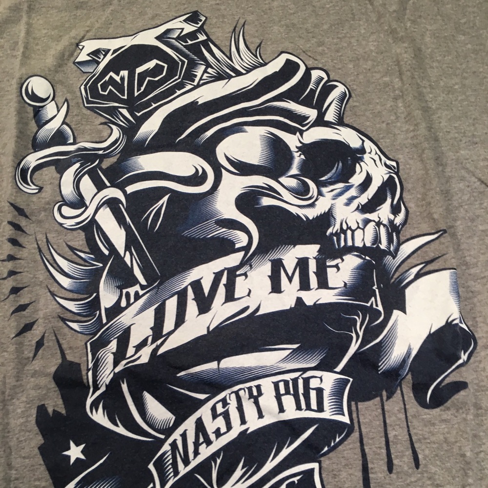 Nasty Pig Gray T-shirt - Size XL